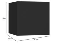 Nachtkastjes 2 st 30,5x30x30 cm spaanplaat zwart - thumbnail