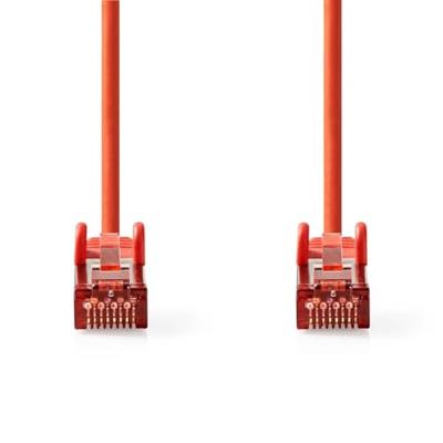 Nedis CAT6 Netwerkkabel | RJ45 Male | RJ45 Male | S/FTP | 3.00 m | Rond | LSZH | Rood | Label - CCGL85221RD30