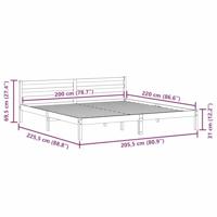 Bedframe Bruin 208.6 x 157.6 x 69.4 cm Massief grenenhout - thumbnail