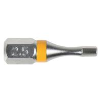 KS Tools 918.3407 9183407 Inbus-bit Aandrijving: 1/4 (6,3 mm) Uitvoering: Zeskant 2.5 mm 25 mm - thumbnail