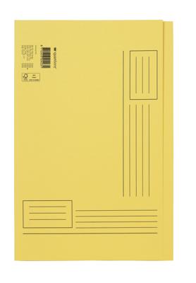 Vouwmap quantore fo ongelijke zijde 250gr geel