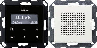 Gira digitale inbouwradio met RDS zuiverwit mat