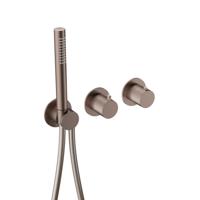 Inbouw thermostaat - Afbouwdeel Hotbath Ace Met 2-Weg Stop-Omstel Met Handdouche/ Doucheslang Geborsteld Koper PVD - thumbnail