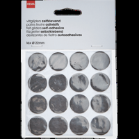 HEMA 16-pak zelfklevende viltglijders (bruin) - thumbnail