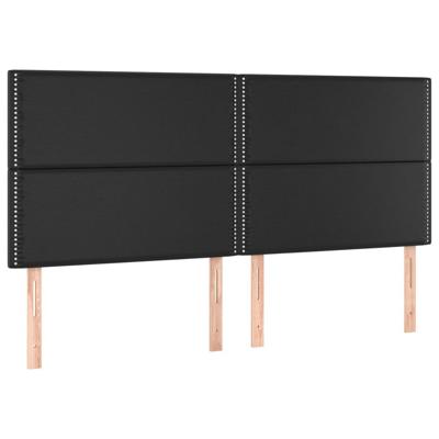 Boxspring met matras kunstleer zwart 180x200 cm - thumbnail