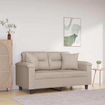 VidaXL Sierkussens 2 st 40x40 cm microvezelstof crèmekleurig VidaXL Sierkussens 2 st 40x40 cm microvezelstof crèmekleurig