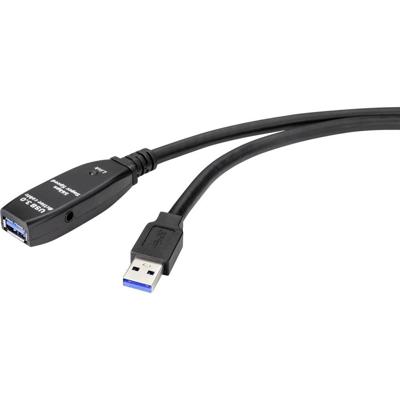 Renkforce RF-4598344 USB-kabel USB 3.2 Gen1 USB-A stekker, USB-A bus 5.00 m Zwart Renkforce RF-4598344 USB-kabel USB 3.2 Gen1 USB-A stekker, USB-A bus 5.00 m Zwart