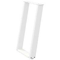 Eettafelpoten 2 st U-vormig 50x(72-73) cm staal wit - thumbnail