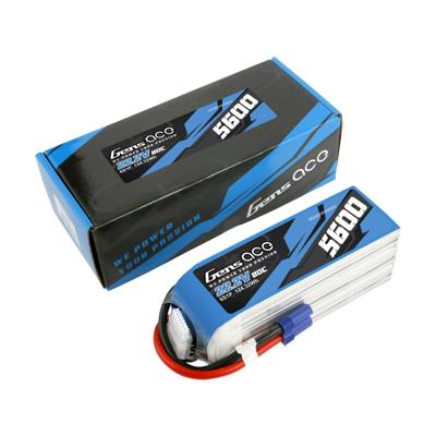 GensAce 5600mAh 22.2V 80C 6S1P met EC5 stekker GensAce 5600mAh 22.2V 80C 6S1P met EC5 stekker
