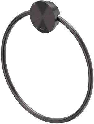 Handdoekring Zwart Geesa Opal Metaal Geborsteld