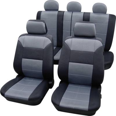 Petex 22574918 Dakar SAB 1 Vario Plus Autostoelhoes 17-delig Polyester Grijs, Zwart Petex 22574918 Dakar SAB 1 Vario Plus Autostoelhoes 17-delig Polyester Grijs, Zwart