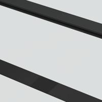 Schuifdeur met beslagset 76x205 cm ESG glas zwart - thumbnail