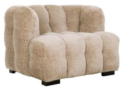 MUST Living Fauteuil 'Mars' Chenille, kleur Zand