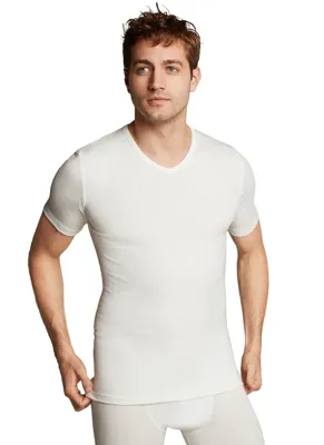 Heren thermo shirt Korte mouw - V-hals - Warm ondershirt met korte mouwen