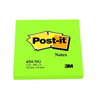 Post-it Notes, 100 vel, ft 76 x 76 mm, neongreon