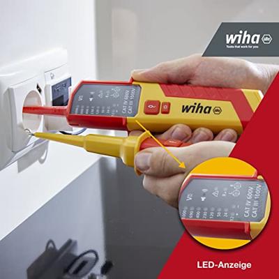 Wiha Spanningszoeker en continuïteitstester 12 - 1.000 V AC, CAT IV meetapparaat - thumbnail