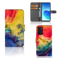 Hoesje OPPO Reno6 5G Watercolor Dark | Portemonnee hoesje - thumbnail