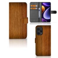 Xiaomi Poco F5 | Book Style Case | Donker Hout - thumbnail