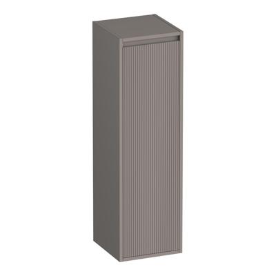 Brauer Adore - Wavy - Hoge Kast - 120 cm - 1 Deur - Greeploos - Rechtsdraaiend - Mat Taupe