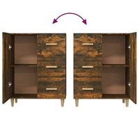 Dressoir 69,5x34x90 cm bewerkt hout gerookt eikenkleurig - thumbnail