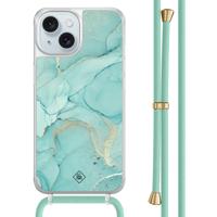 iPhone 15 hoesje met mint koord - Touch of mint - thumbnail