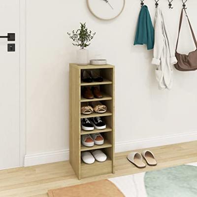VidaXL Schoenenkast 31,5x35x90 cm bewerkt hout sonoma eikenkleurig