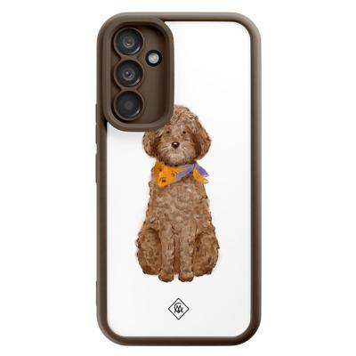 Samsung Galaxy A34 bruine case - Labradoodle