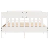 Bedframe zonder matras massief grenenhout wit 120x200 cm - thumbnail