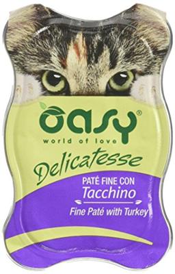 Oasy Wet Cat Delicatesse Paté kalkoen Vasc. Gr. 85
