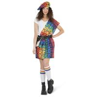 Schotse Kilt Regenboog met Baret Dames - thumbnail