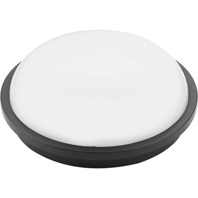 LED Plafondlamp - Badkamerlamp - Artony - 20W - Helder/Koud Wit 6400K - Waterdicht IP65 - Opbouw - Rond - Zwart