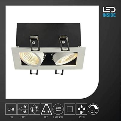 SLV 115711 LED-inbouwlamp 15 W Wit (mat)