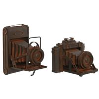 Decoratieve figuren Home ESPRIT Brons Fotocamera Vintage 18 x 13,5 x 14 cm (2 Stuks) - thumbnail