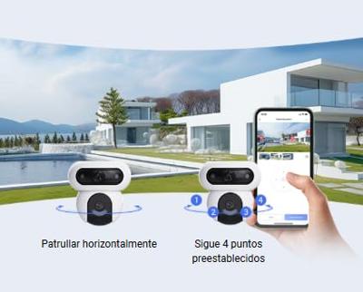 EZVIZ Bewakingscamera voor buiten, IP, WLAN, 2K+/2K+, dubbele lens met nachtzicht in kleur en bidirectionele audio H90 2K