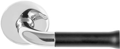 Formani Edward van Vliet NOUR EV101/64 deurkruk dubbel geveerd op rozet - gepolijst RVS/mat zwart