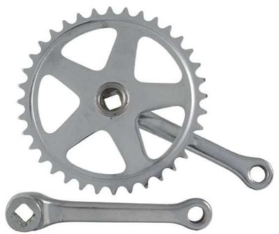 Vinty crankstel 36t. spieloos 130mm 1/8 zilver