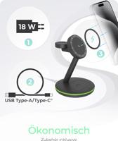 ICY BOX IB-SH102-CH Hoofdtelefoons, Smartphone, Smartwatch Zwart Snel opladen Binnen - thumbnail