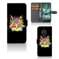 Nokia 7.2 | Nokia 6.2 Leuk Hoesje Cat Color - thumbnail