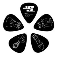 D&apos;Addario 1CBK4-10JS Joe Satriani plectrums zwart medium (10 st) - thumbnail