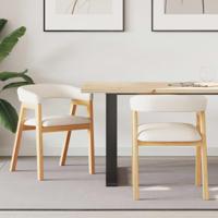 Eettafelstoelen 2 pcs Naturel 54 x 57 x 73 cm - thumbnail