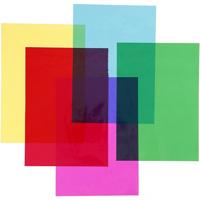 Creativ Company Cellofaan, vel 210x297 mm, diverse kleuren, 5x20 vel, 100 vel/ 1 doos - thumbnail