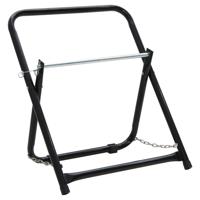 VidaXL Slanghaspelwagen 48 cm 45 kg gepoedercoat staal zwart - thumbnail
