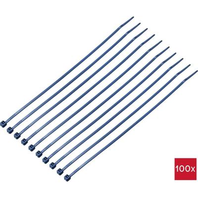 TRU COMPONENTS TC-12533348 Kabelbinder 203 mm 2.5 mm Blue Detecteerbaar (metaal) 100 stuk(s)