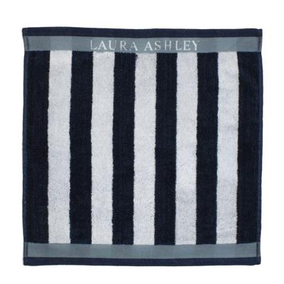 Laura Ashley keukendoek midnight stripe 50x50 cm donkerblauw