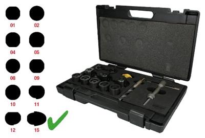 KS Tools 140.2560 Set perforaties voor Ford afstandssensoren (PDC), 30-delig
