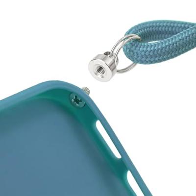 Høyde - iPhone 13 Mini - Telefoonhoes met koord + Kralenketting - Blauw Høyde - iPhone 13 Mini - Telefoonhoes met koord + Kralenketting - Blauw
