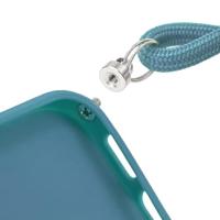 Høyde - iPhone 13 - Telefoonhoes met koord + Kralenketting - Blauw - thumbnail