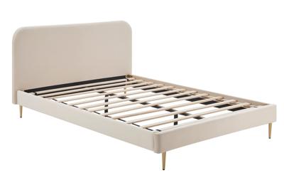 Artistiq Bed 'Federico' Velvet, 140 x 200cm, kleur beige