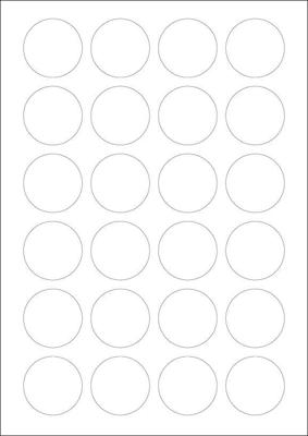A4 etiketten 40 mm rond wit 100 vel huismerk