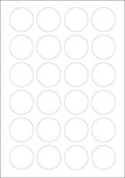 A4 etiketten 40 mm rond wit 100 vel huismerk - thumbnail